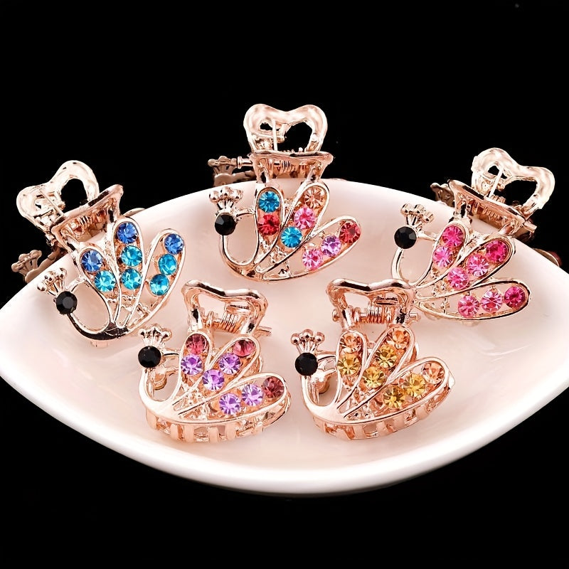 Rhinestone Butterfly Hair Claw Clip Non Slip Grip Hair Jaw Clip