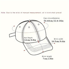Letter Printed Baseball Caps For Men Breathable Dad Hat