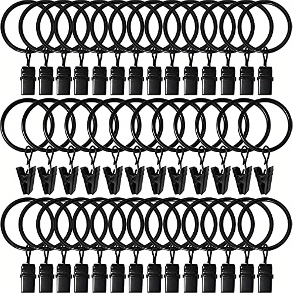 20pcs 40pcs Curtain Rings with Clips Drapery Hangers 3.2cm Interior Diameter