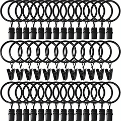 20pcs 40pcs Curtain Rings with Clips Drapery Hangers 3.2cm Interior Diameter