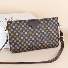 Digital Pattern Zipper Coin Purse Faux Leather Zipper Square Shape Small Bag