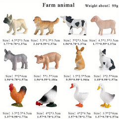 Farm Wild Animal Figures Set Lion Tiger Shark Dog & Ocean Models