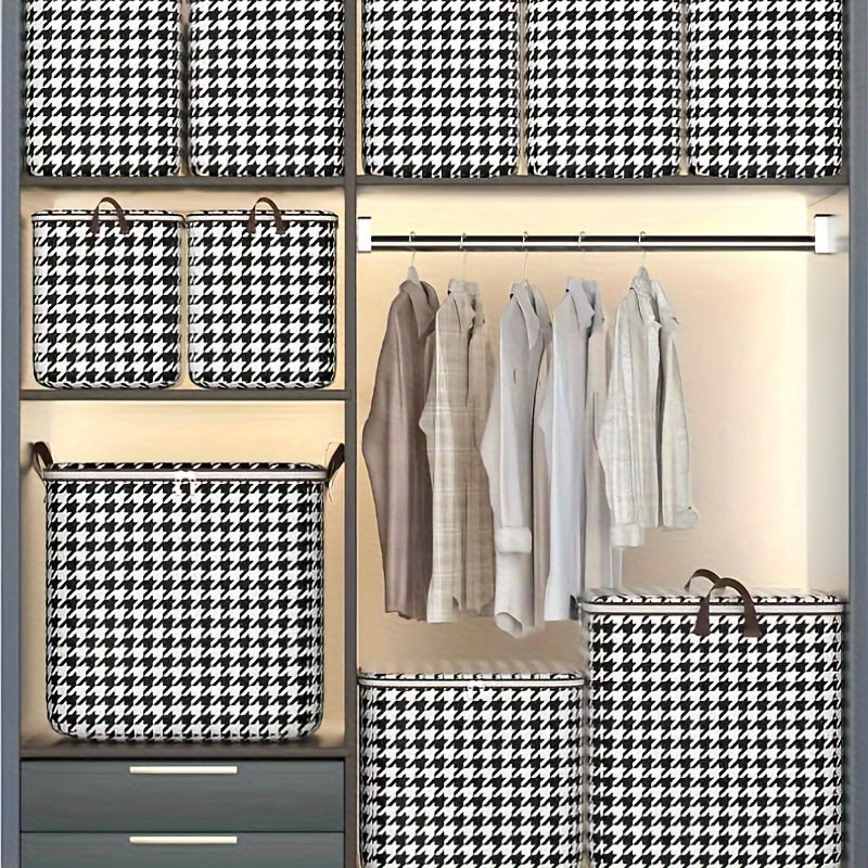 1pc Clothes Quilt Moving Bag with Handle Storage Box Organizer