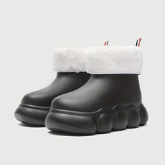 Women's Lightweight Rain Boots Winter Warm Short Tube Wear-resistant Shoes