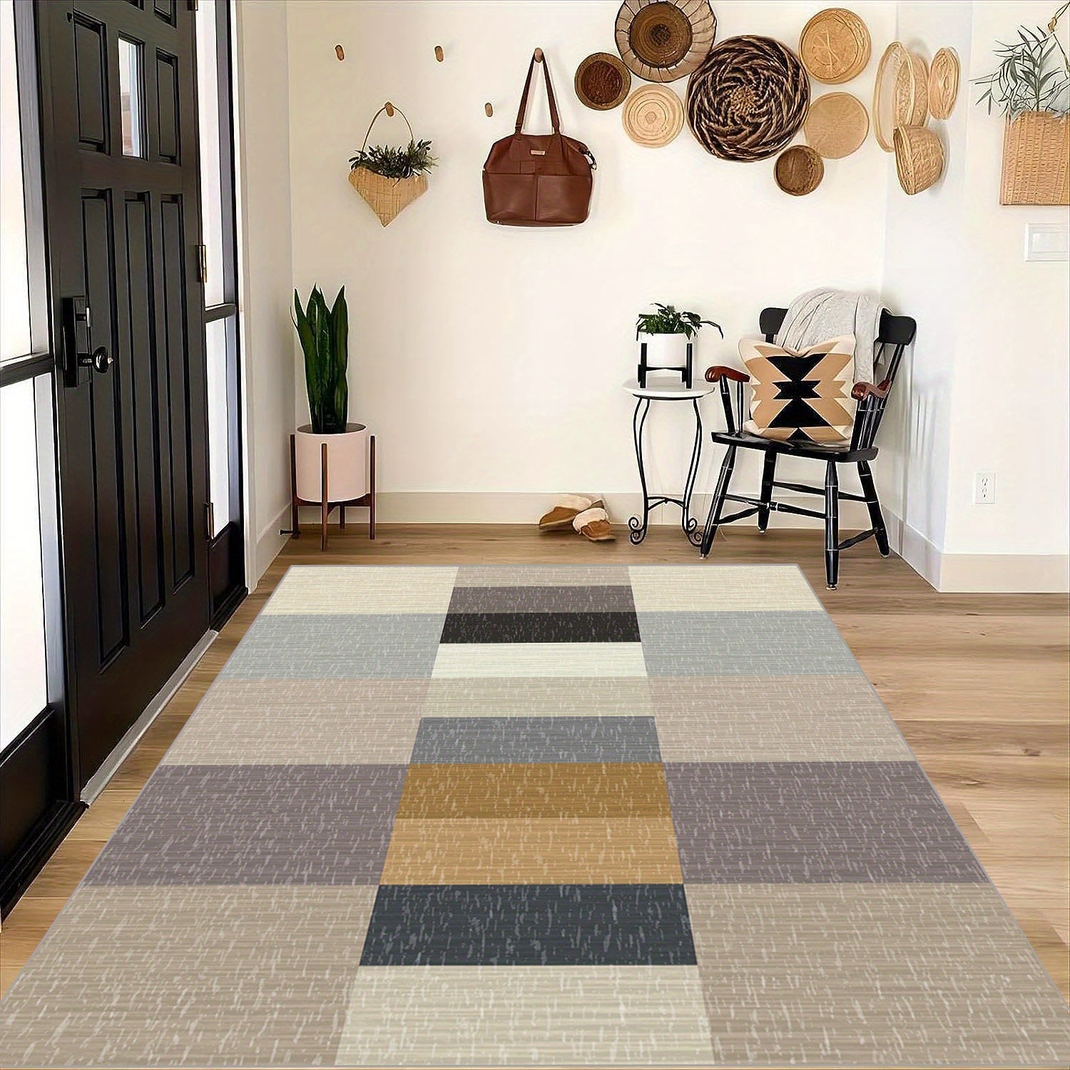 Modern Geometric Pattern Carpet - Anti Slip & Easy to Clean