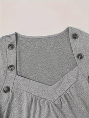  Sweetheart Neck Top with Music Note Print