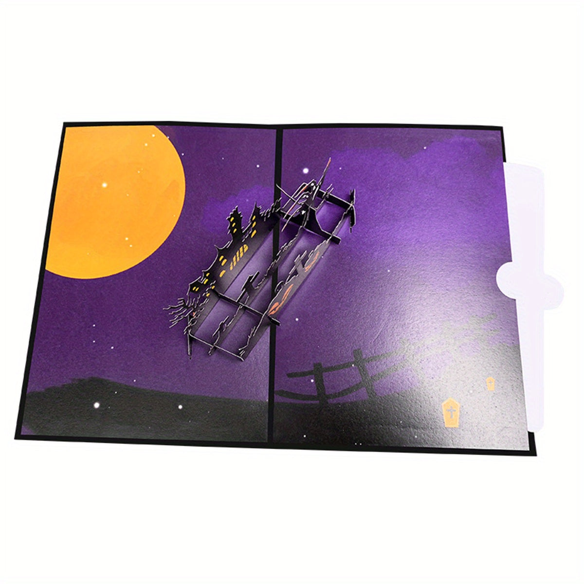 3D Haunted House Halloween Greeting Card
