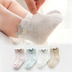 4Pairs Newborn Baby Socks Cotton Blend Comfy Boys Girls