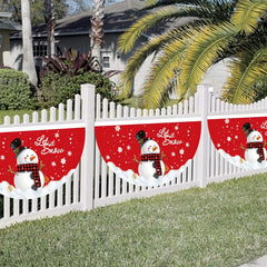 Christmas Outdoor Fan Banner Santa Claus Snowman Elk Christmas Home Decoration