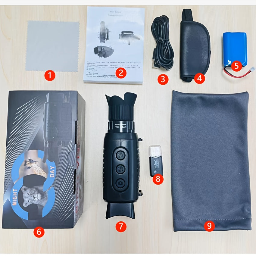 Handheld Monocular For Night Vision HD Bird Watching Hiking