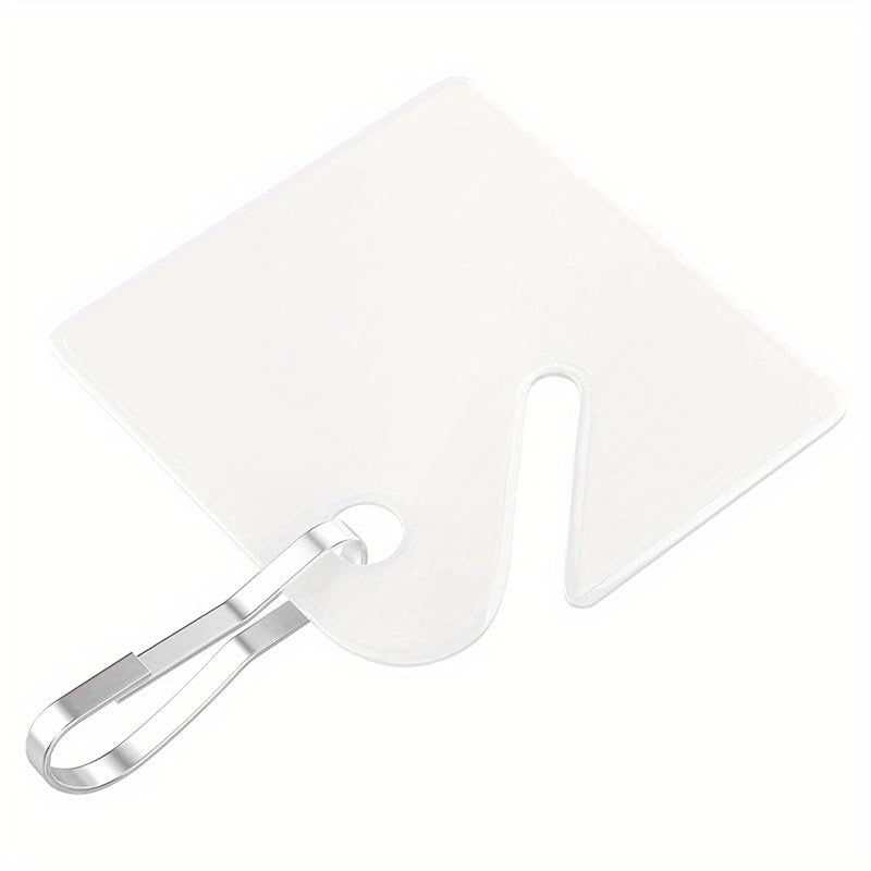50pcs Rack Key Tags 3.81 Cm Slotted Plastic Tags with Metal Snap Hooks
