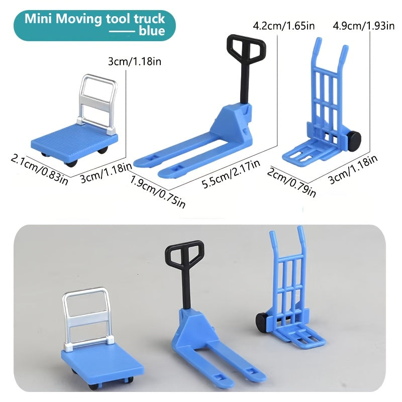 Mini Forklift Truck Toy Set Plastic Pallet Jacks Durable Finger Toys
