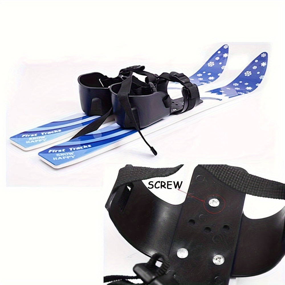 Snow Skiing Pole Set with Bindings for Beginners