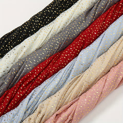 Hot Stamping Hijab Cotton Tassel Scarf Head Wrap
