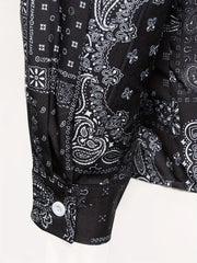 Paisley Full Body Print Men's Button Up Shirt