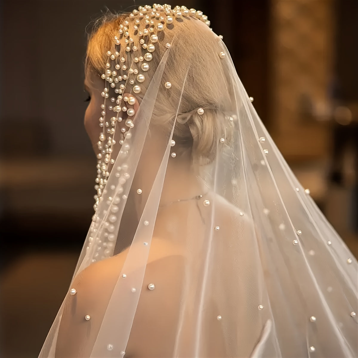 Bridal Headpiece Veil with 2m Long Train