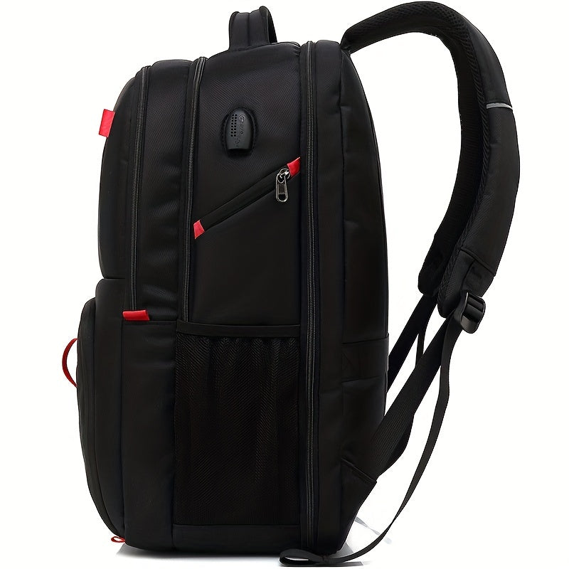 Men's Large Capacity Backpack with USB Charging Port