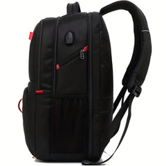 Men's Large Capacity Backpack with USB Charging Port