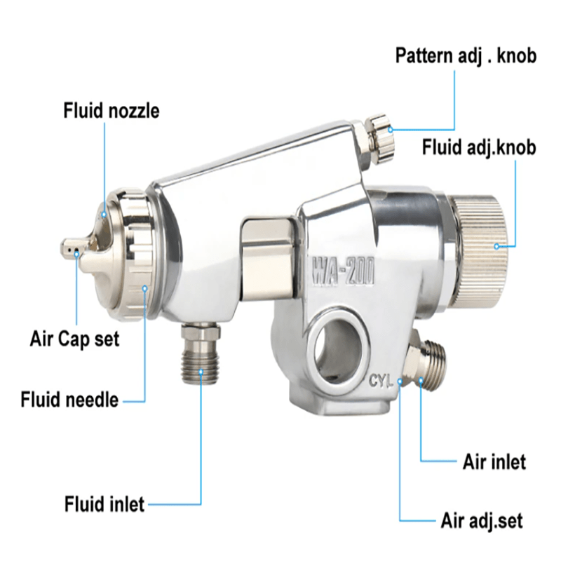 WA200 Pneumatic Air Power Spray Gun Painting Accessories