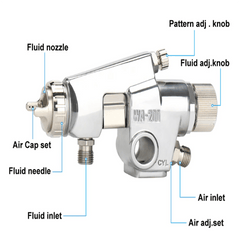 WA200 Pneumatic Air Power Spray Gun Painting Accessories