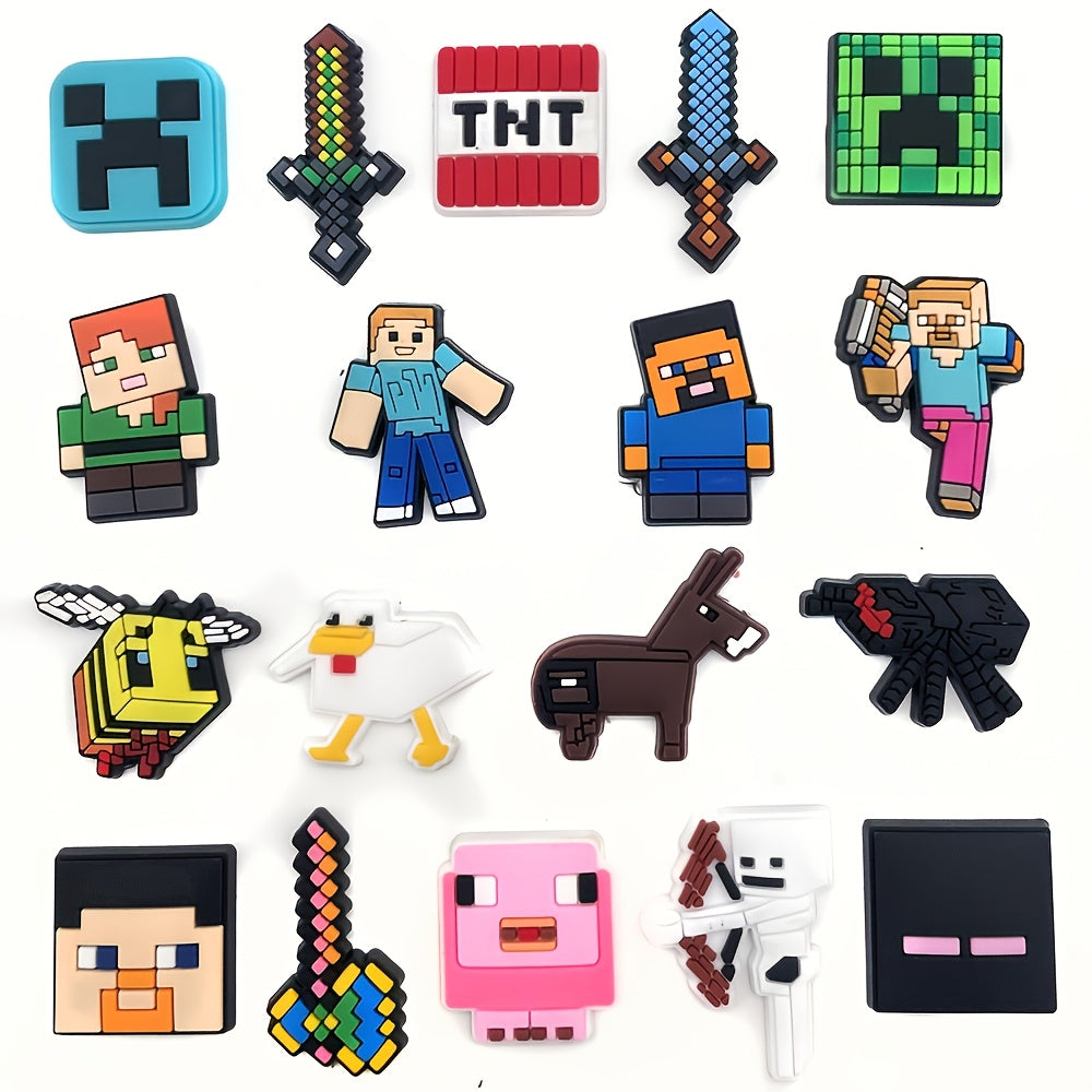 20pcs Cartoon PVC Pendant Set for Clogs Decoration