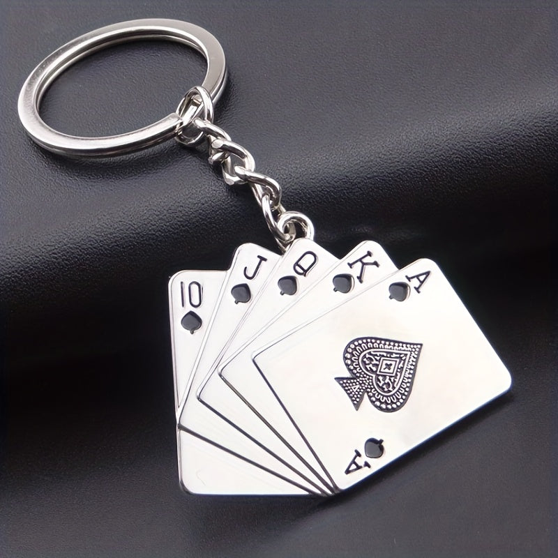 Creative Playing Card Keychain Bag Backpack Pendant Halloween Gift