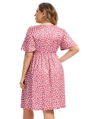  Women's Ditsy Floral Print Dress