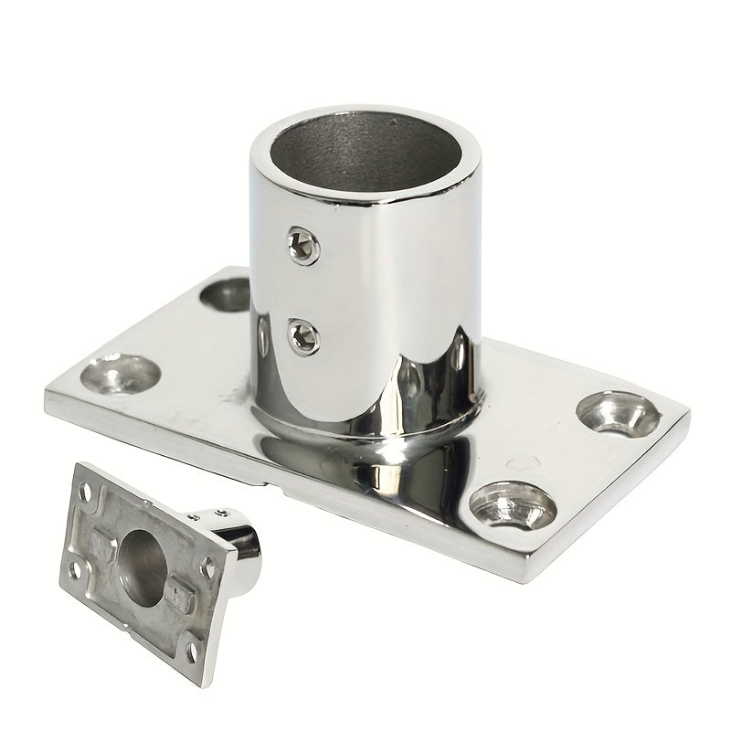 1pc Stainless Steel Handrail Accessory for 1.25mm Pipe with Rectangular Base