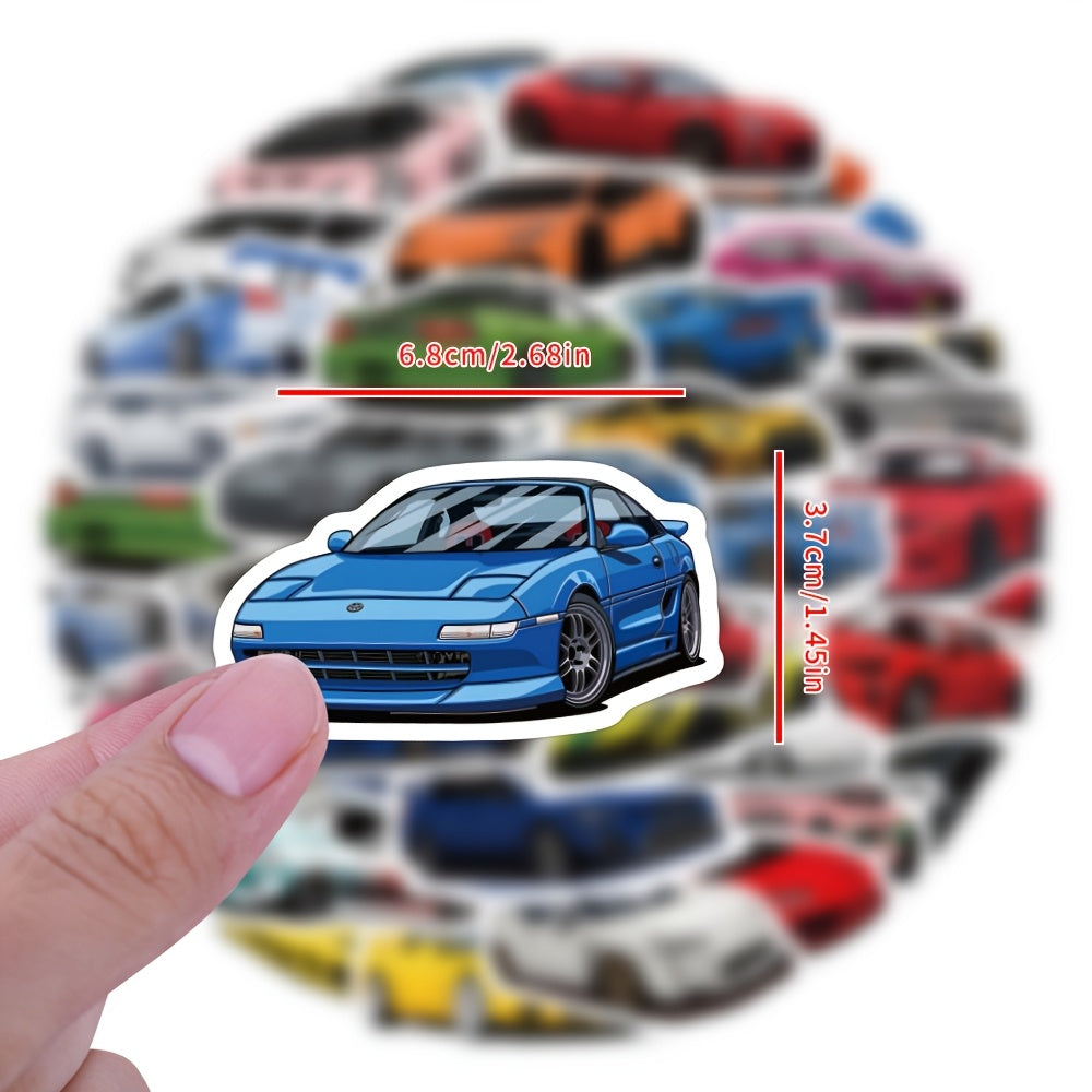 60pcs JDM Car Decals Mixed Vinyl Stickers DIY Creative Self-Adhesive Reusable