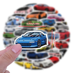 60pcs JDM Car Decals Mixed Vinyl Stickers DIY Creative Self-Adhesive Reusable