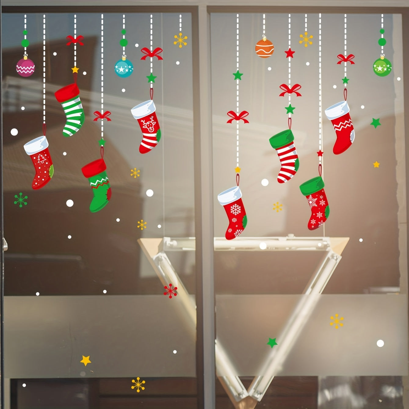 Christmas Window Sticker Stocking Vinyl Decoration