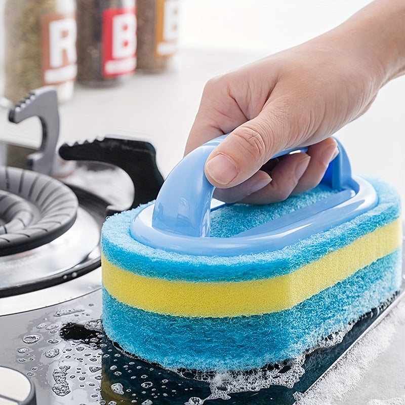 Sponge Cleaning Brush with Handle Thickening Bathroom Tile Cleaning Sponge