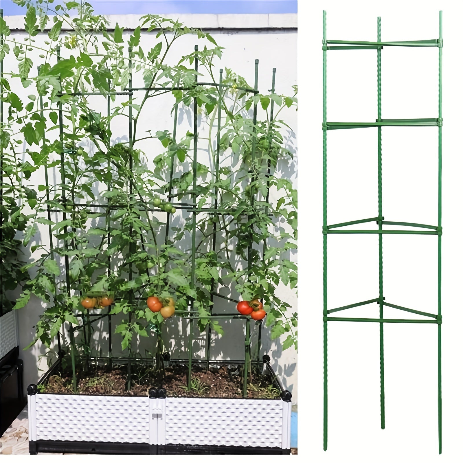 12pcs Garden Vegetables Stakes for Plant Cage Support Tomato Cage 11mm Stake