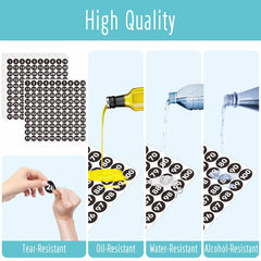 700pcs Round Number Sticker 1-100 Self Adhesive Dot Number Labels