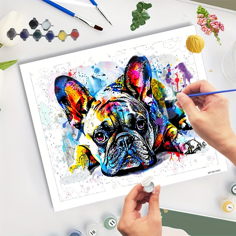 DIY Paint by Numbers French Bulldog Kit 39x50cm