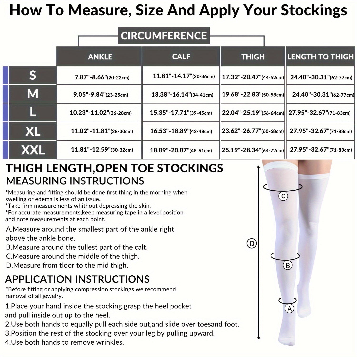 1 Pair Anti Embolism Stockings for Women Men 15 20 mmHg Compression Socks