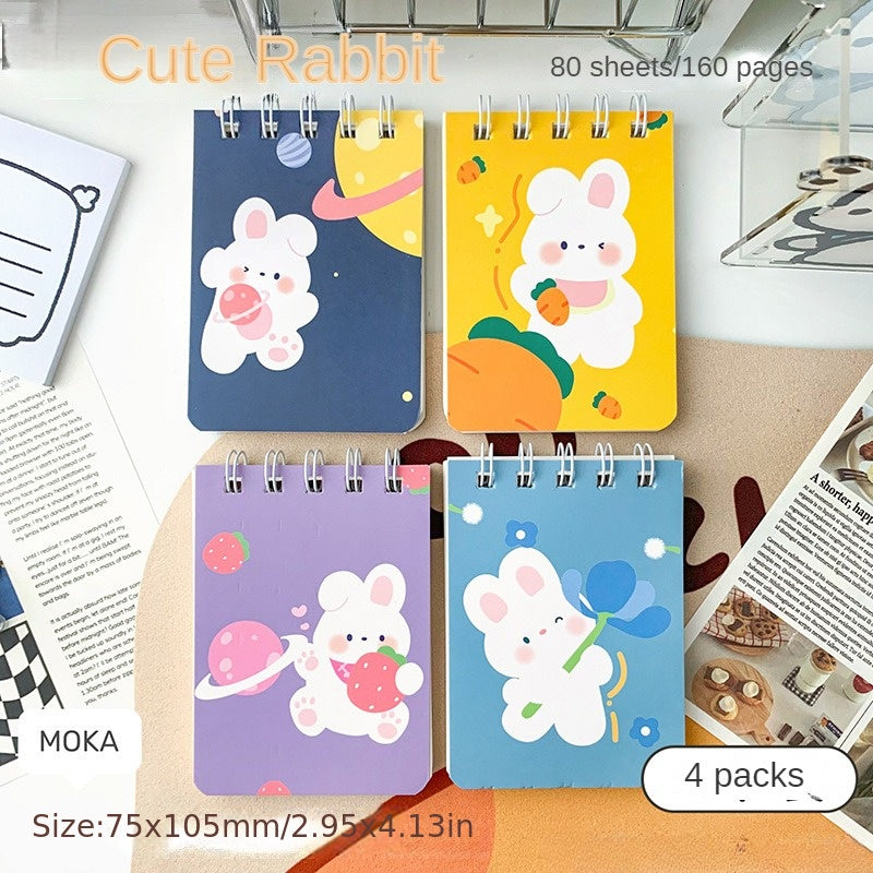 Cartoon Mini Notebook Student Pocket Journal Portable Office Notepad