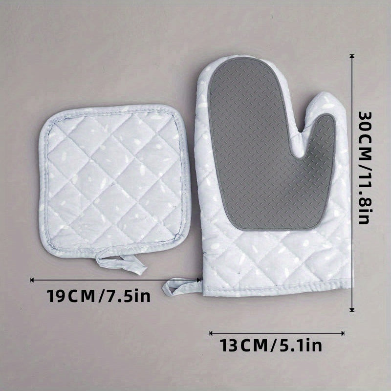 2pcs Heat Resistant Gloves & Sleeve Set