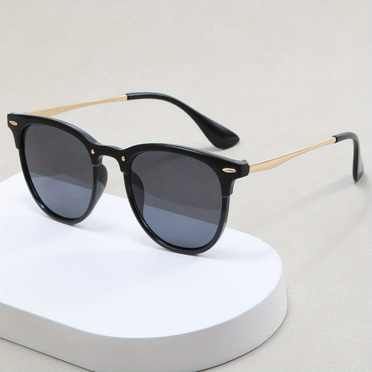 Square Frame Sunglasses Rivet Decor Glasses UV400