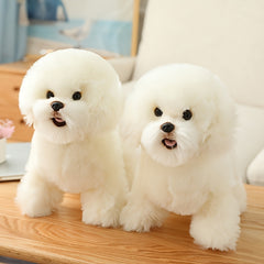 Bichon Dog Plush Toy Soft Fluffy Brown Stuffed Animal