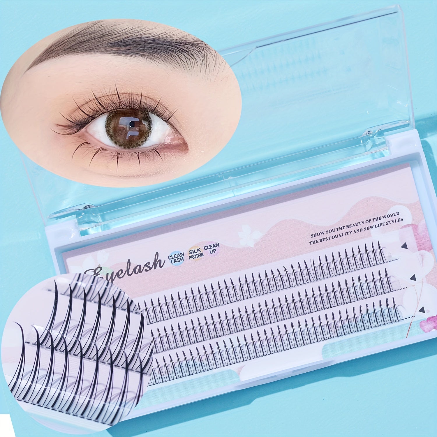 120pcs Manga Lashes False Eyelashes for DIY Extensions Mixed Lengths