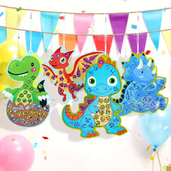 Dino Craft Set: Sticker Painting Mosaic Art & Bookmarks