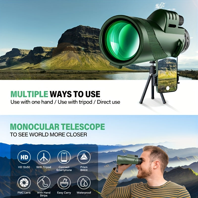 Powerful Monocular Telescope Ultra Long Distance for Outdoor Bird Watching