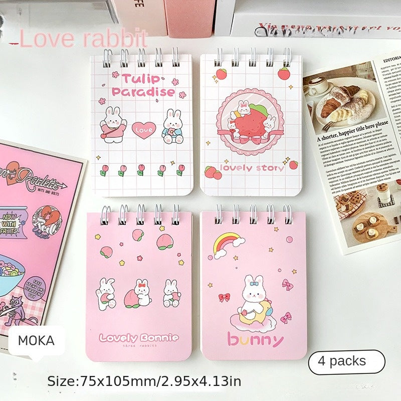 Cartoon Mini Notebook Student Pocket Journal Portable Office Notepad