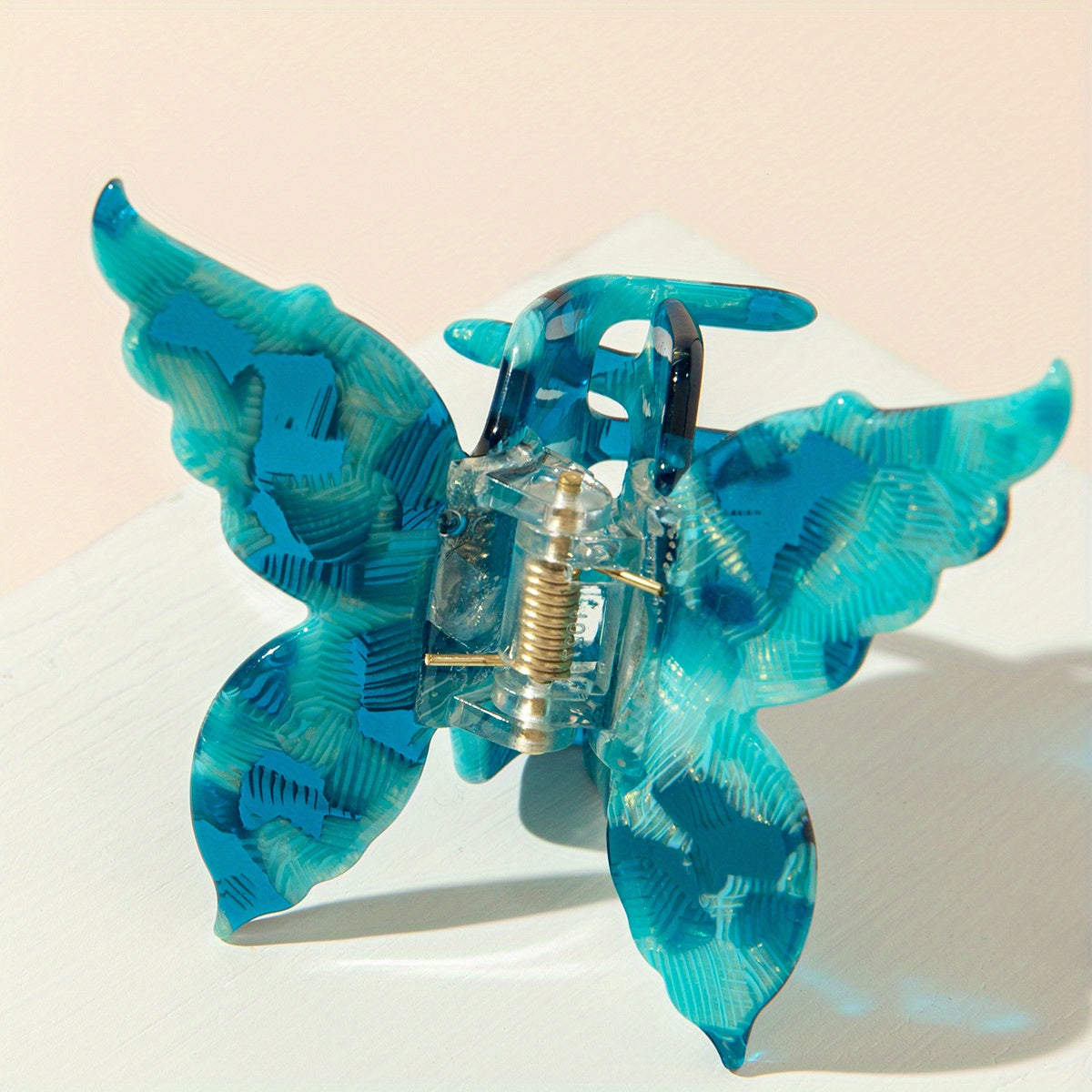 Y2K Acetate Butterfly Hair Claw Clip Gradient Shark Claws Ponytail Holder