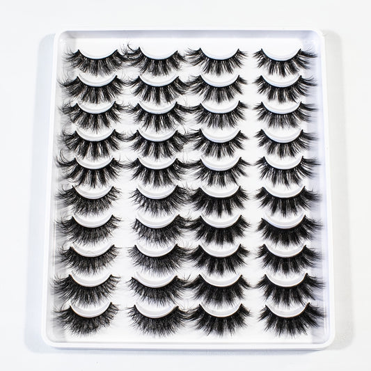 20 Pairs Soft Thick Cat Eye False Eyelashes Three-dimensional Simulation