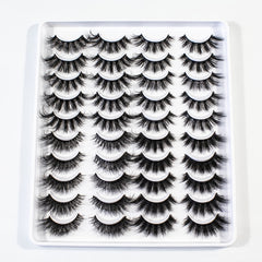 20 Pairs Soft Thick Cat Eye False Eyelashes Three-dimensional Simulation