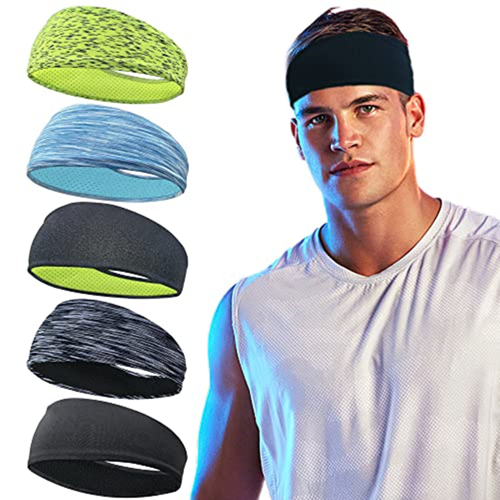 3pcs Men's Sports Headbands Breathable Mesh Sweat Bands