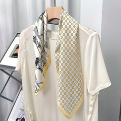 Satin Scarf 70 cm Square Print Neck Handbag Decorative Ribbon