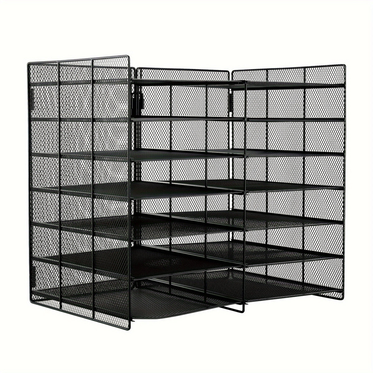 Bilateral Grid Desktop Document Organizer 12 Tray Paper Sorter Home & Office